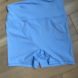 Women's Light Blue High-Waisted Shorts